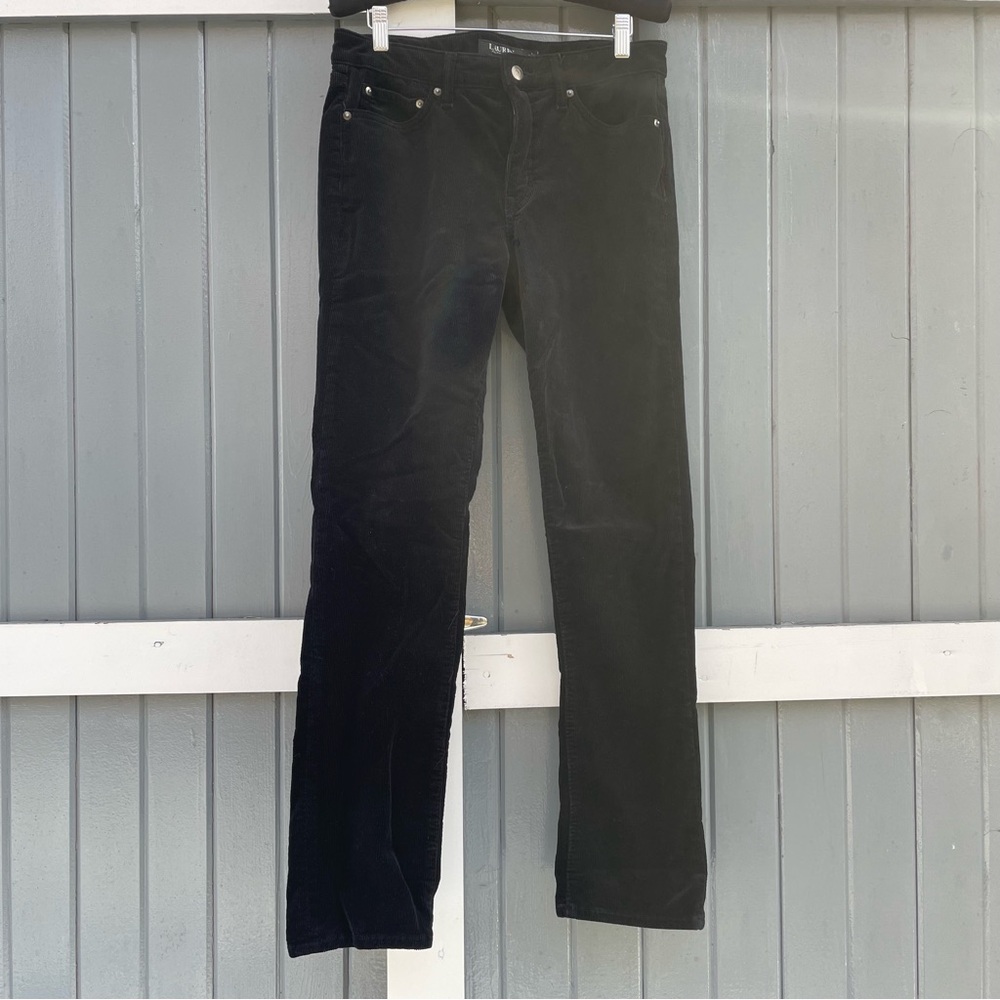 Lauren Ralph Lauren Black Corduroy Trousers